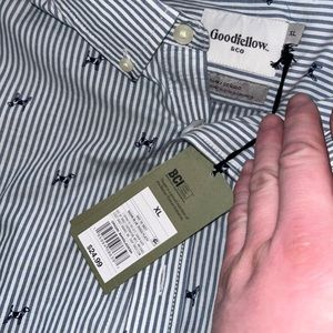 *NWT* GOODFELLOW&Co. Men’s LONG SLEEVE BUTTON UP DRESS SHIRT,size EXTRA LARGE